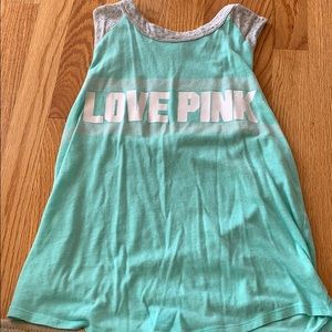 Love pink tank top
